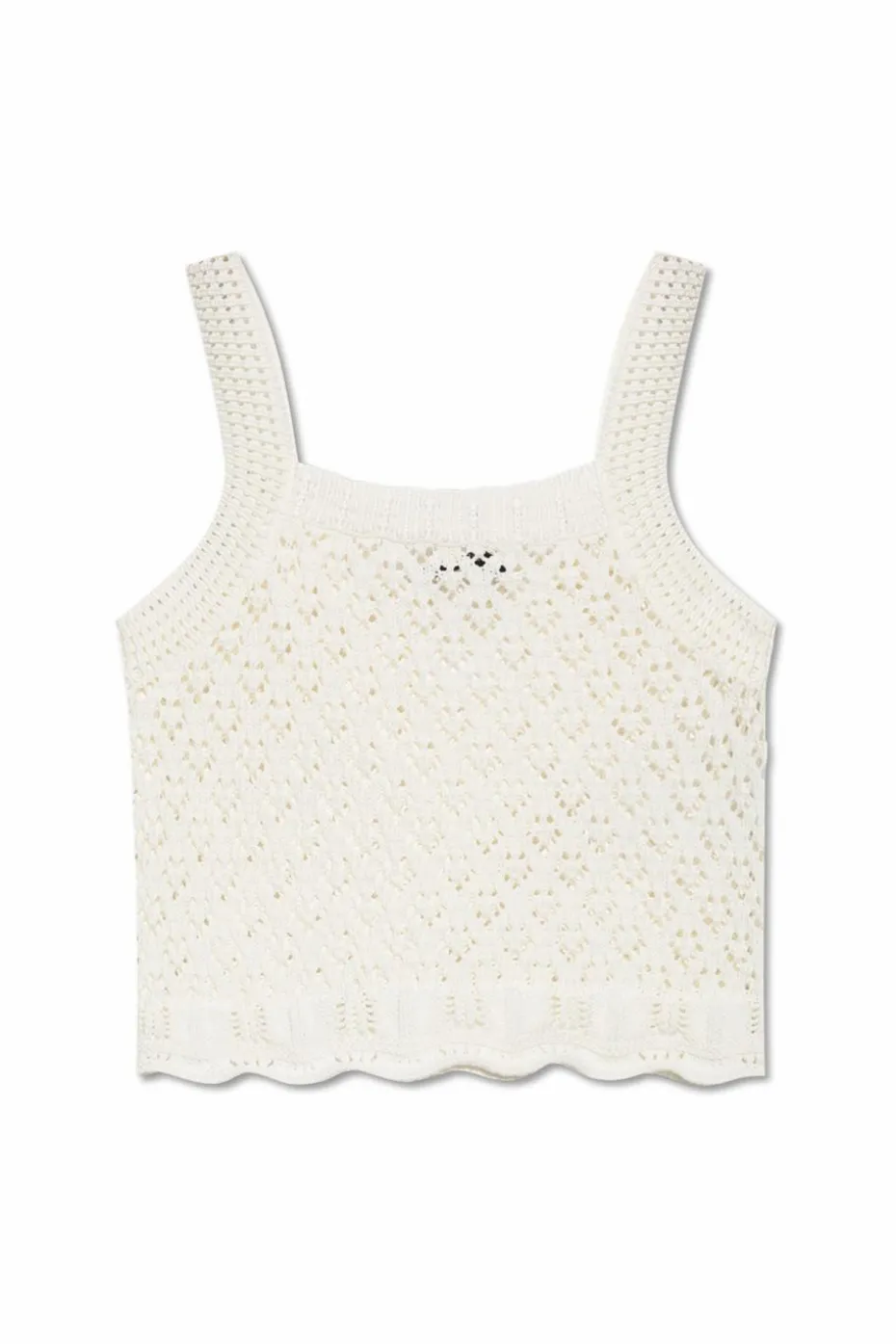 Maison Kitsuné kremowy Dzianinowy top