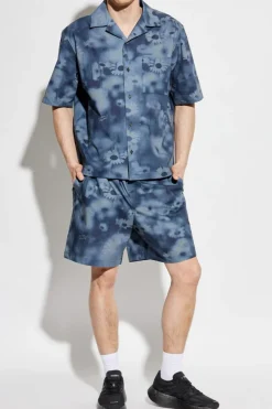 Maison Kitsuné NIEBIESKI Koszula z motywem kwiatowym