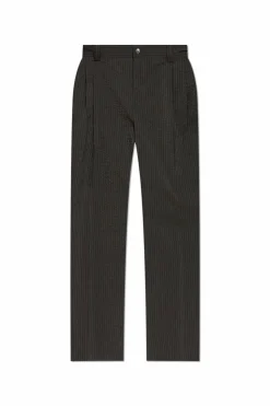 Maison Kitsuné ZIELONY Spodnie ze wzorem w pasy
