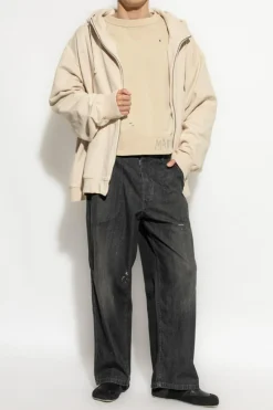 Maison Margiela beżowy Bluza z kapturem