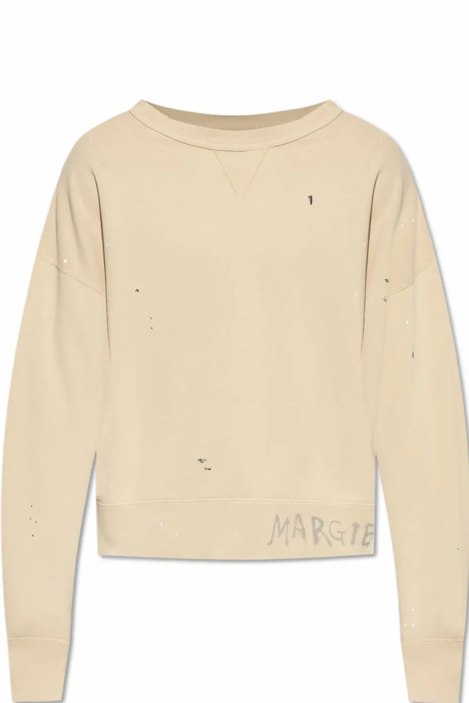 Maison Margiela beżowy Bluza z efektem plam po farbie