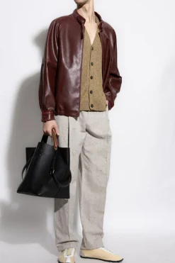 Maison Margiela beżowy Kardigan z efektem `vintage`