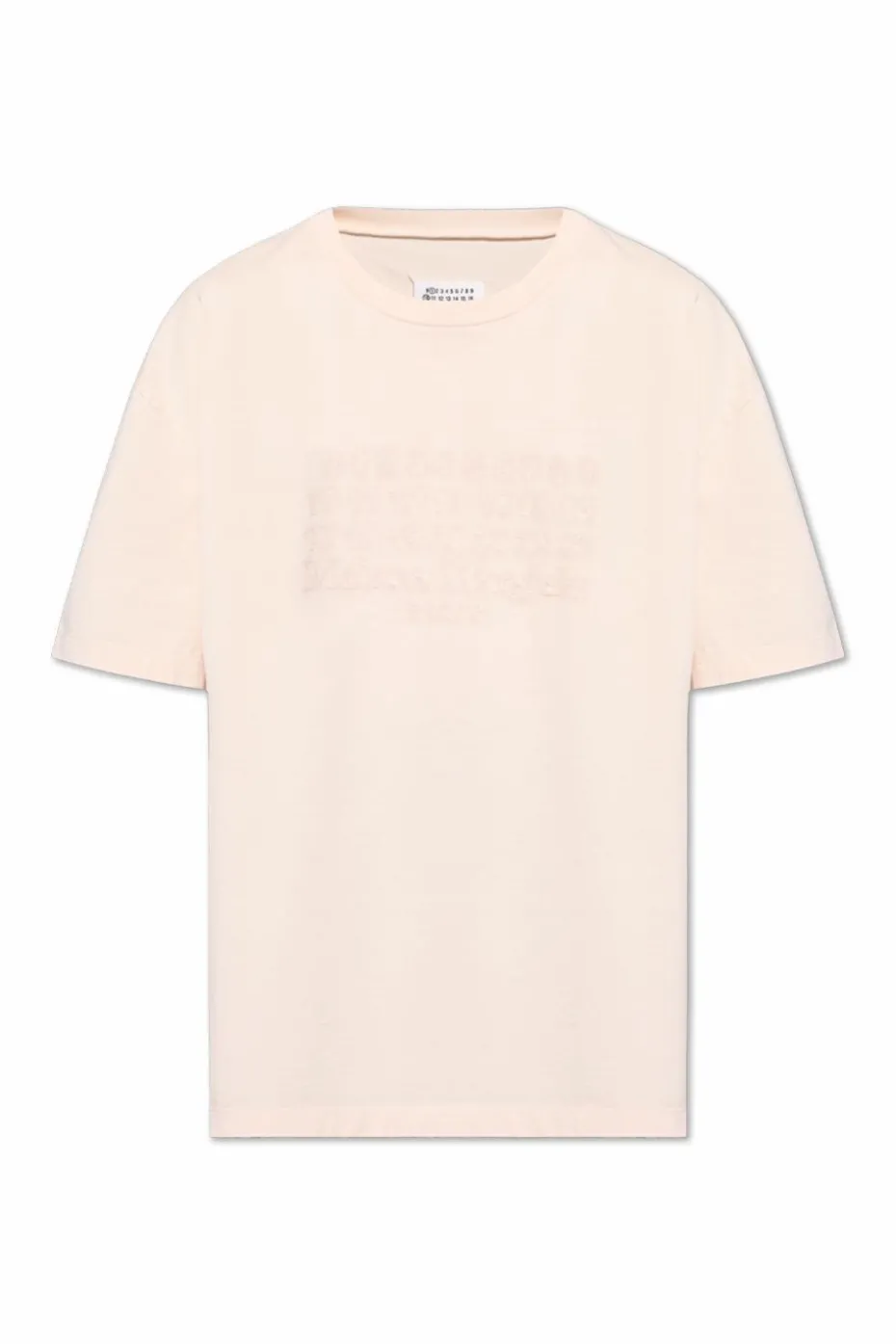 Maison Margiela beżowy T-shirt z logo