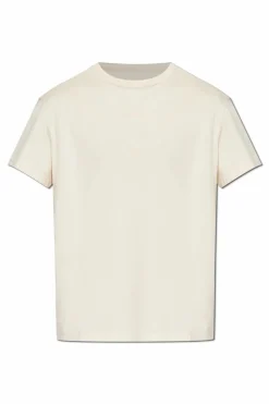 Maison Margiela beżowy T-shirt z logo