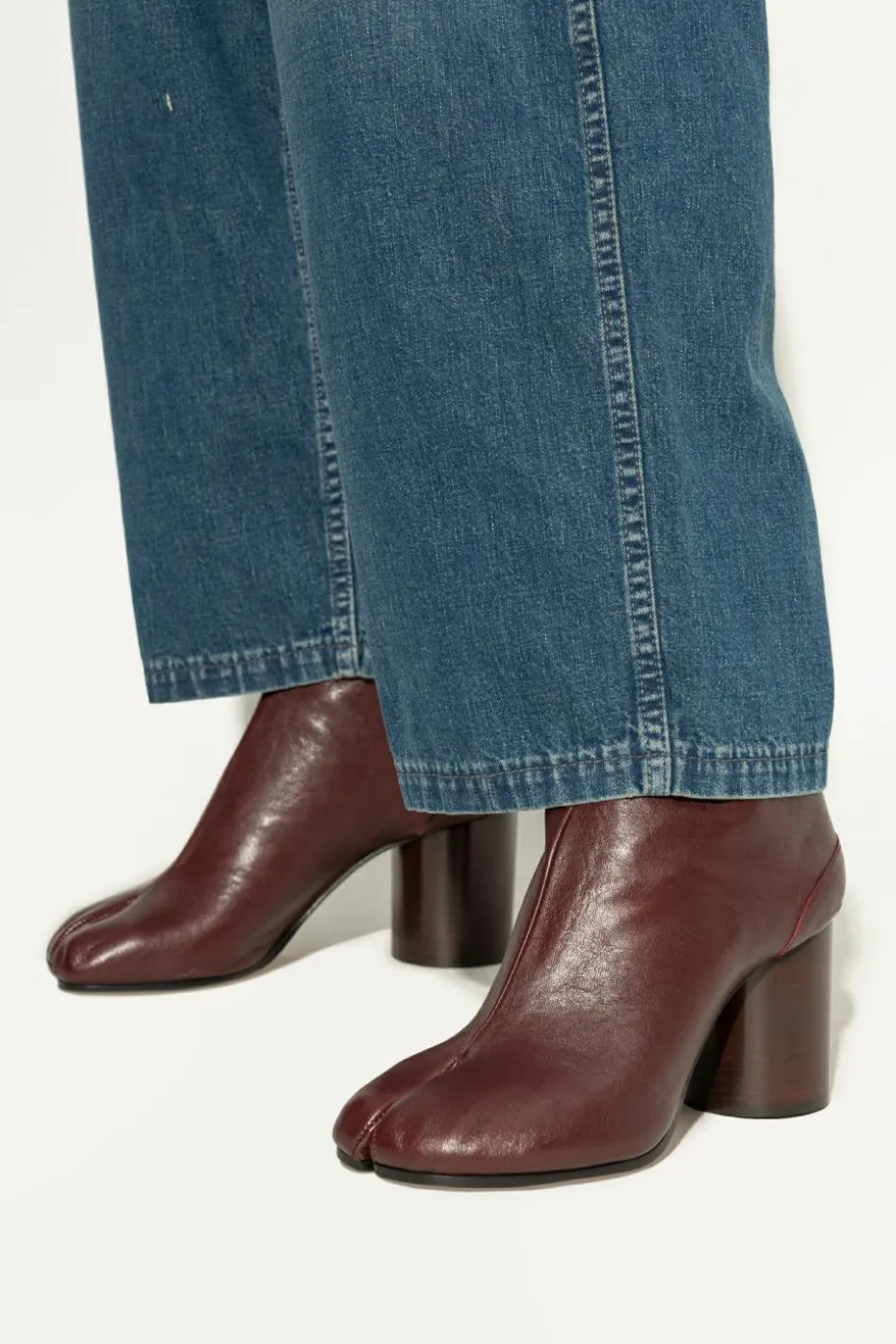 Maison Margiela BORDO Botki z noskiem `Tabi`