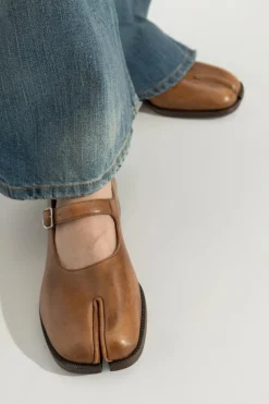 Maison Margiela BRĄZOWY Buty z wycięciem `Tabi`