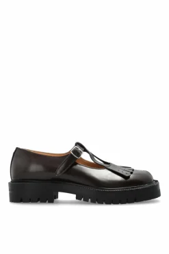 Maison Margiela BRĄZOWY Skórzane buty