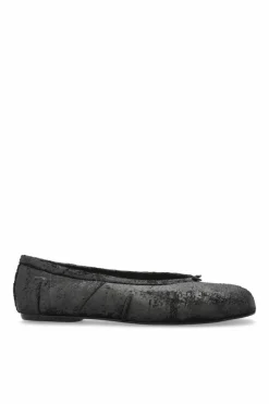 Maison Margiela CZARNY Baleriny z noskiem `Tabi`