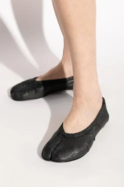 Maison Margiela CZARNY Baleriny z noskiem `Tabi`