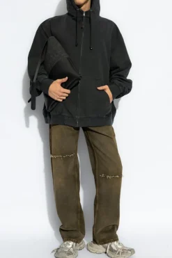 Maison Margiela CZARNY Bluza z kapturem