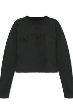 Maison Margiela CZARNY Bluza z wyszytym logo