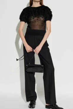 Maison Margiela CZARNY Jedwabny top