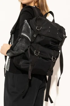 Maison Margiela CZARNY Plecak z logo