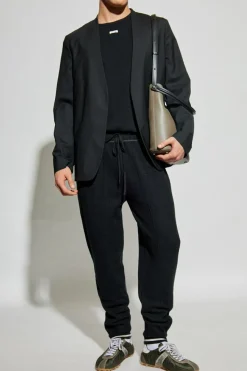 Maison Margiela CZARNY Prążkowany t-shirt