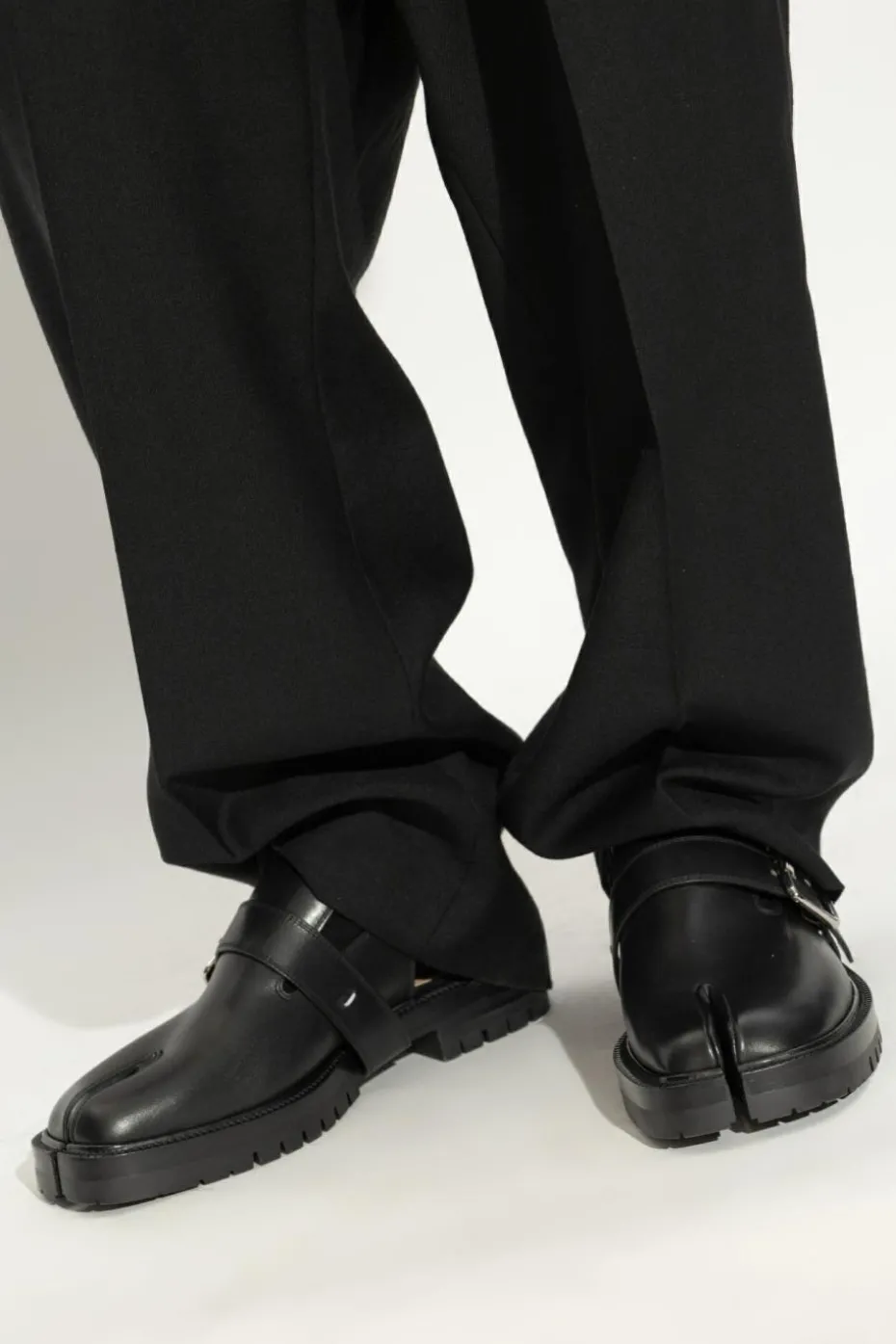Maison Margiela CZARNY Skórzane buty