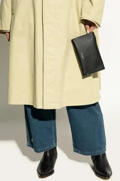 Maison Margiela CZARNY Skórzana saszetka z logo