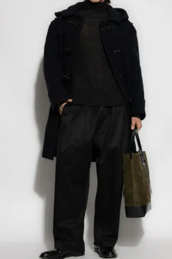 Maison Margiela CZARNY Spodnie z szerokimi nogawkami
