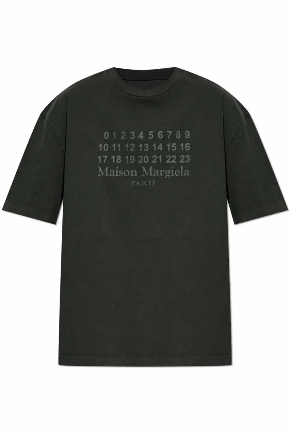 Maison Margiela CZARNY T-shirt z nadrukowanym logo