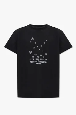 Maison Margiela CZARNY T-shirt z logo