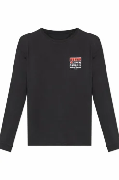 Maison Margiela CZARNY T-shirt z długimi rękawami