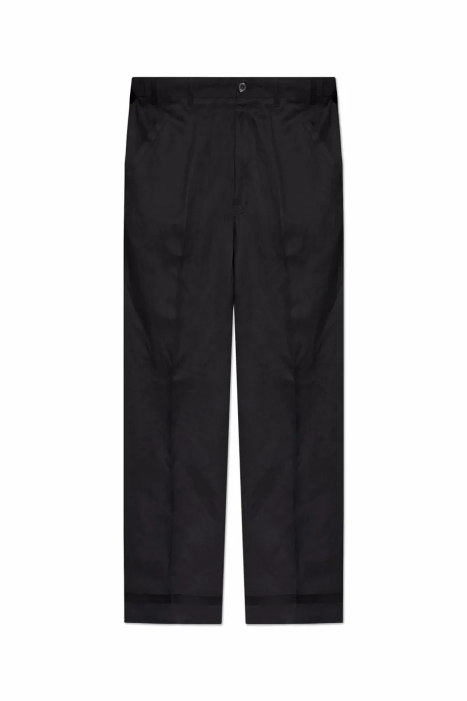 Maison Margiela CZARNY Wełniane spodnie w kant