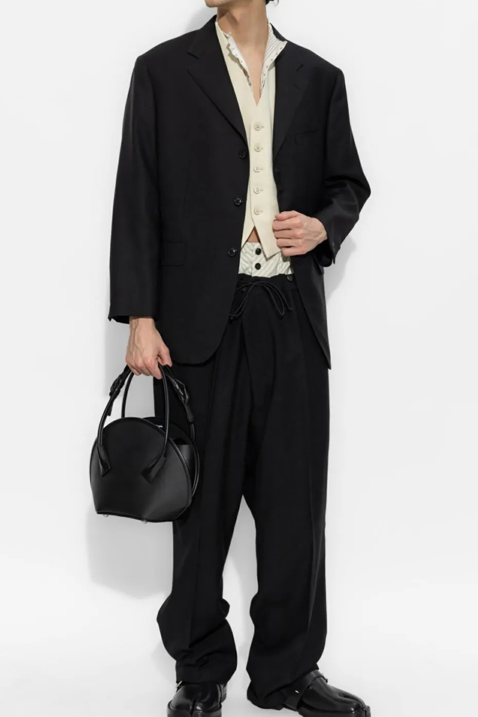 Maison Margiela CZARNY Wełniana marynarka