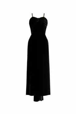 Maison Margiela CZARNY Welurowa sukienka