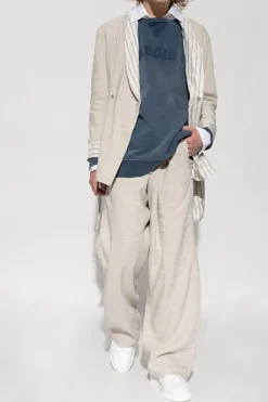 Maison Margiela GRANATOWY Bluza typu ‘oversize’