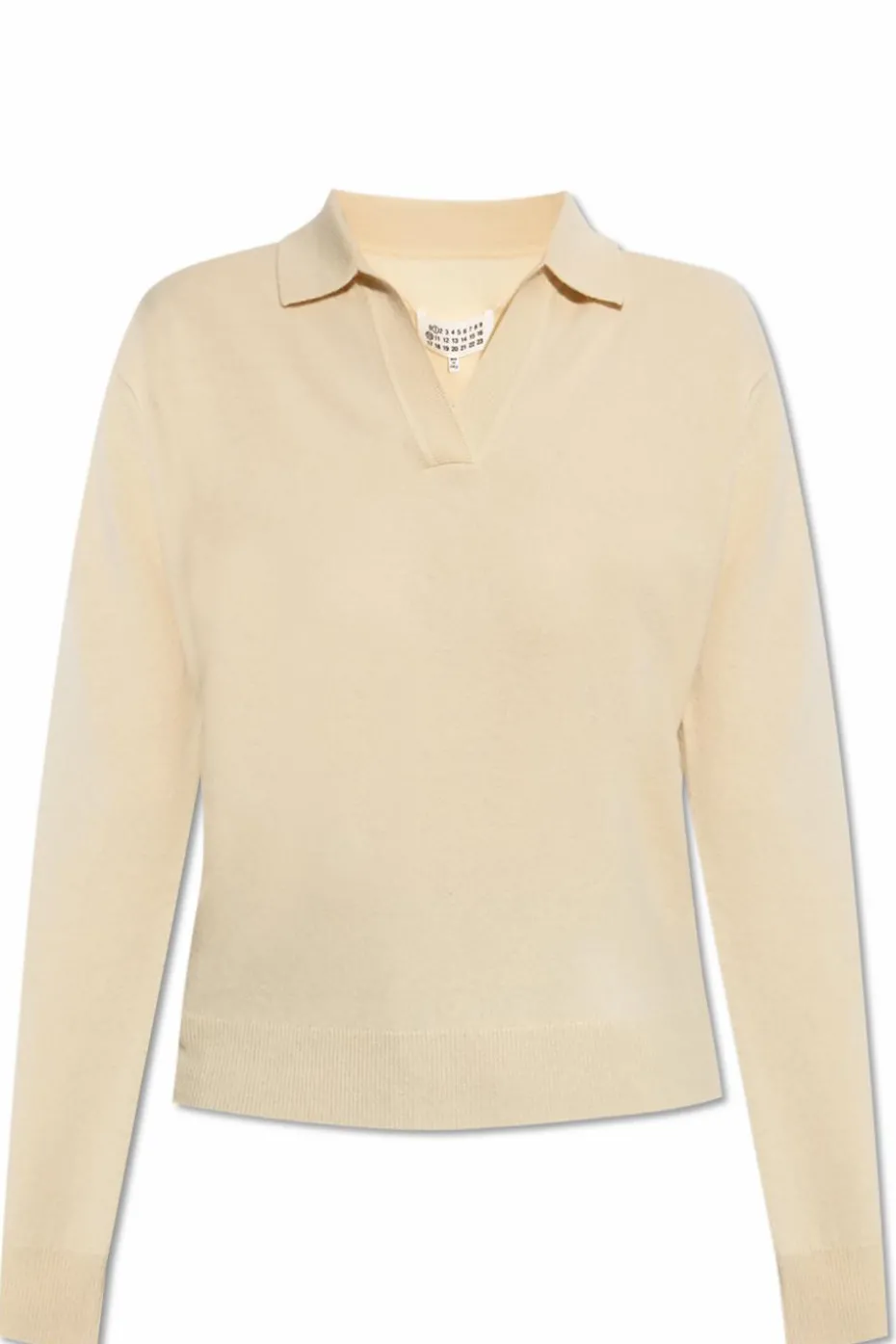 Maison Margiela kremowy Wełniane polo
