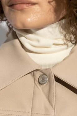 Maison Margiela kremowy Wełniany komin