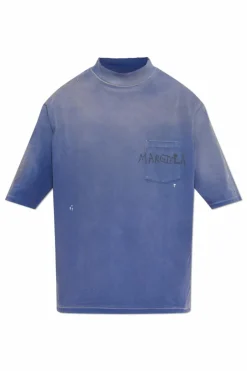 Maison Margiela NIEBIESKI T-shirt z logo