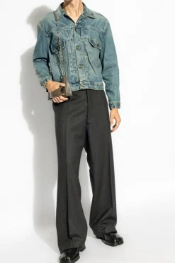 Maison Margiela NIEBIESKI Jeansowa kurtka