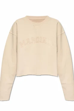 Maison Margiela RÓŻOWY Bluza z wyszytym logo