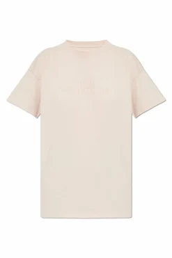 Maison Margiela RÓŻOWY T-shirt z logo
