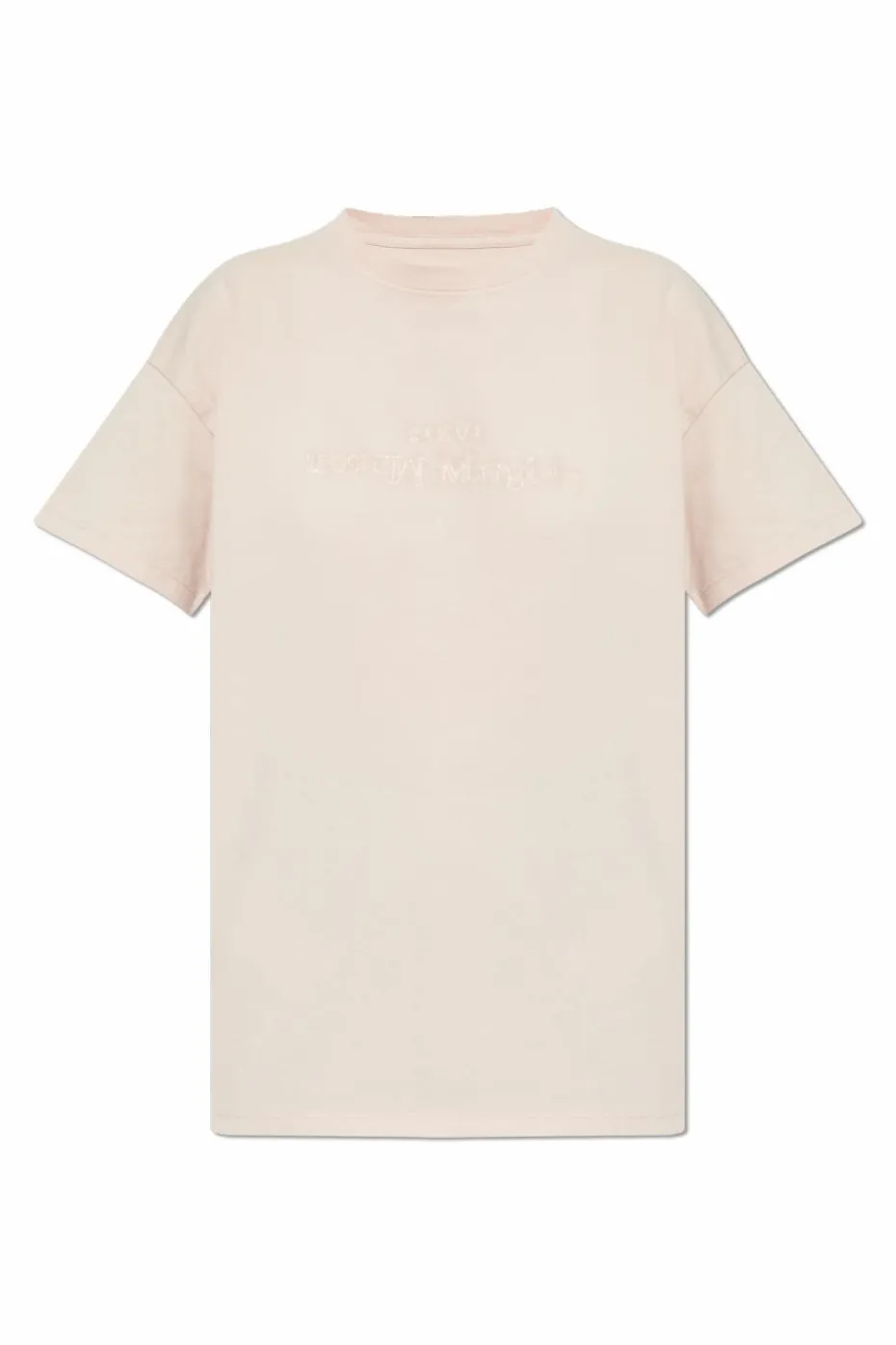 Maison Margiela RÓŻOWY T-shirt z logo