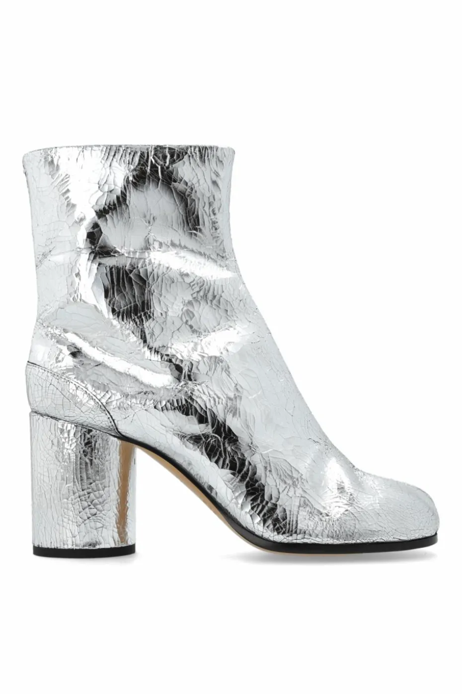 Maison Margiela SREBRNY Botki na obcasie `Tabi`