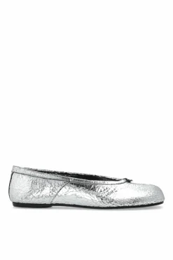Maison Margiela SREBRNY Baleriny z noskiem `Tabi`