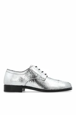 Maison Margiela SREBRNY Skórzane buty `Tabi`