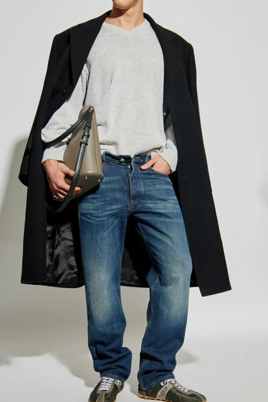 Maison Margiela SZARY Bawełniany sweter