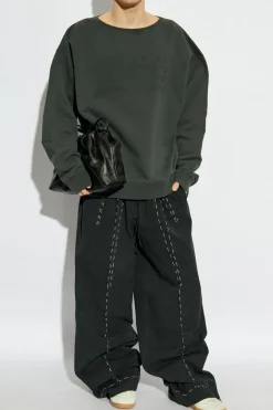 Maison Margiela SZARY Bluza z wyszytym logo