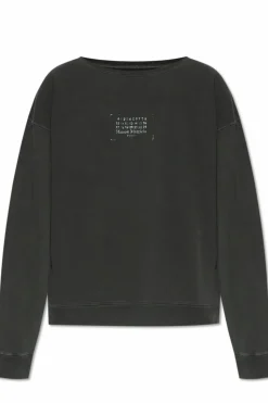 Maison Margiela SZARY Bluza z efektem `vintage`