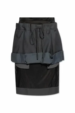 Maison Margiela SZARY Spódnica z efektem `vintage`