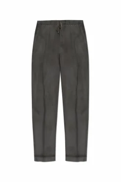 Maison Margiela SZARY Spodnie w kant z efektem `vintage`