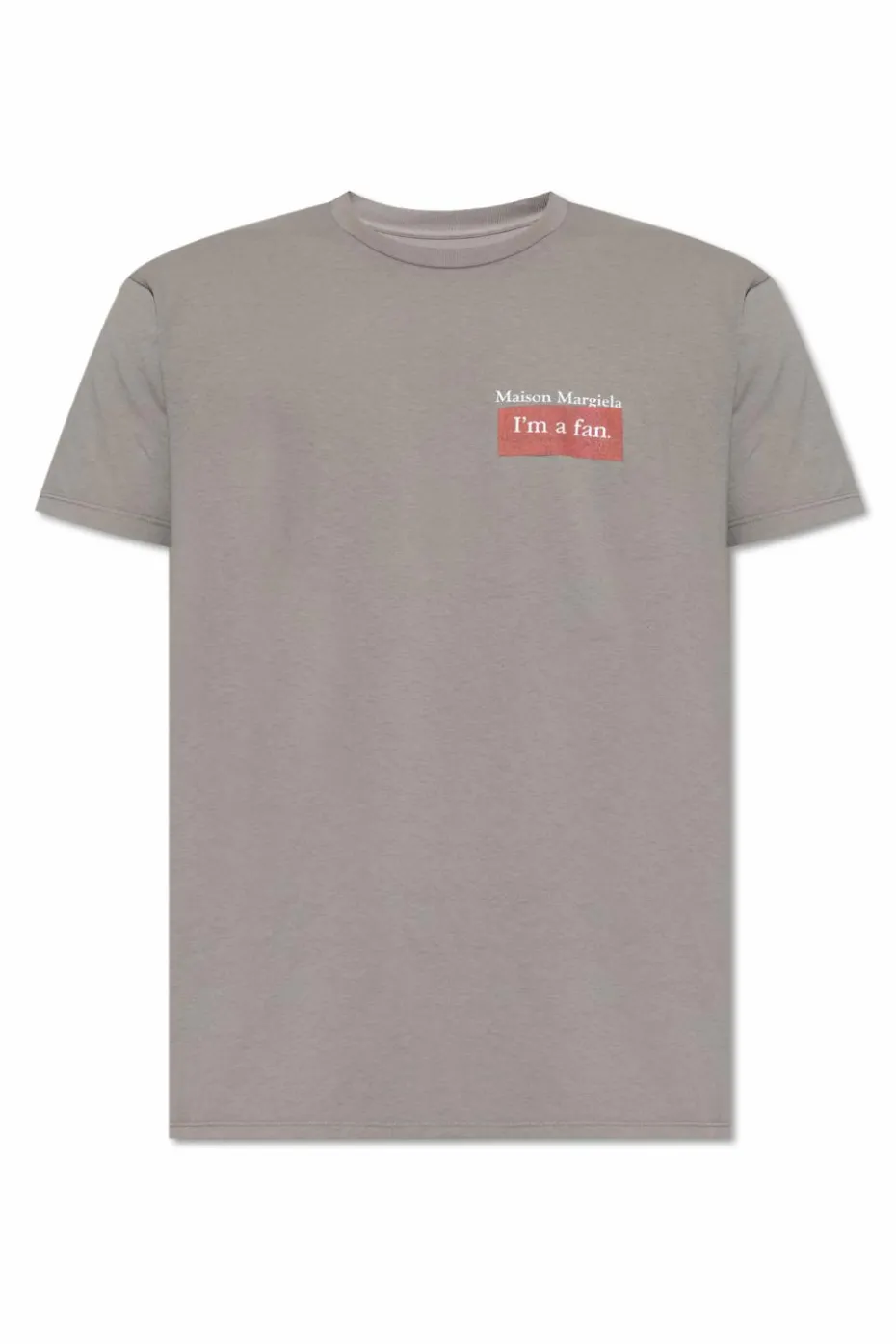 Maison Margiela SZARY T-shirt z logo