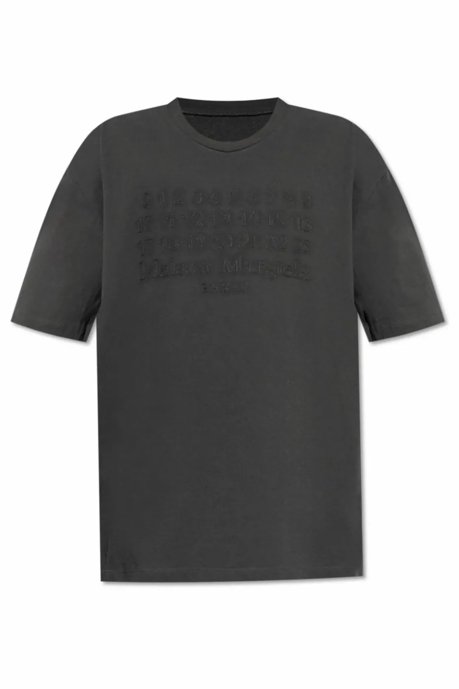 Maison Margiela SZARY T-shirt z logo