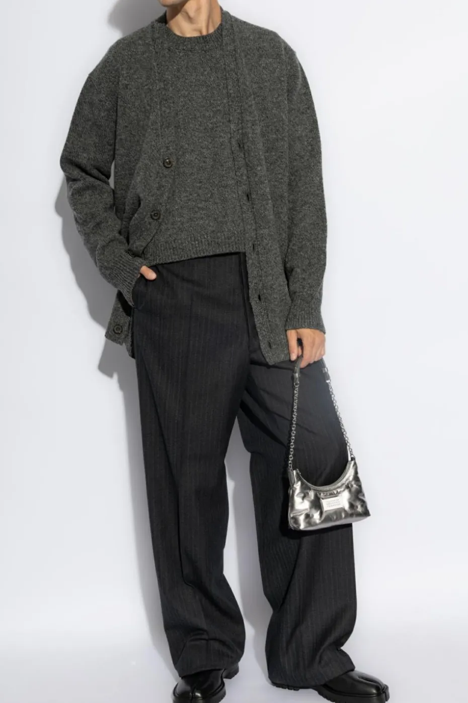 Maison Margiela SZARY Wełniana kamizelka