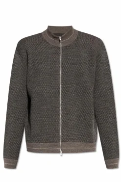 Maison Margiela SZARY Wełniany kardigan