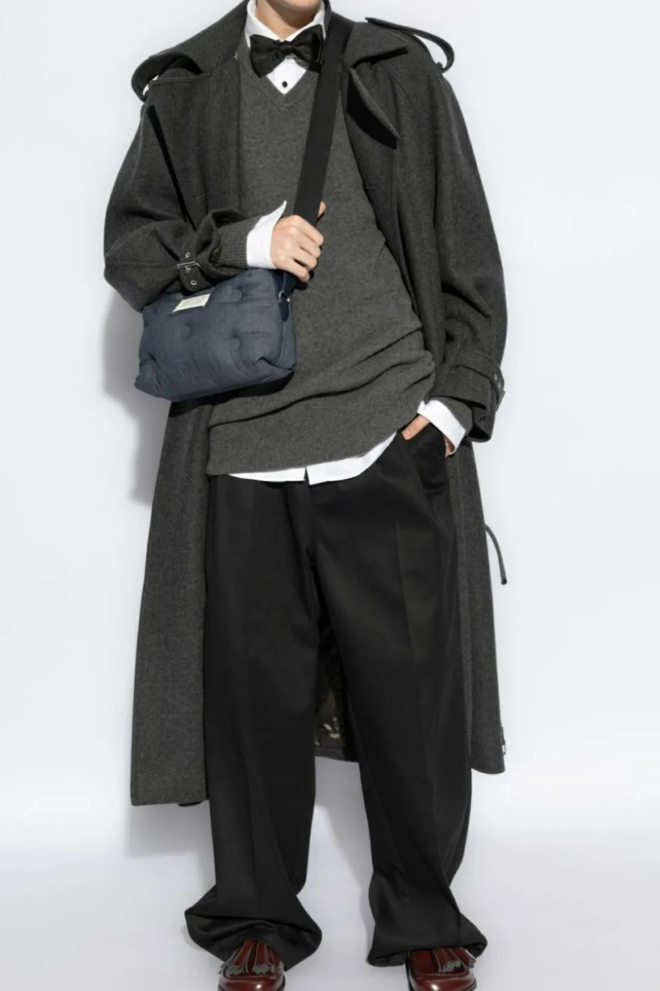 Maison Margiela SZARY Wełniany sweter