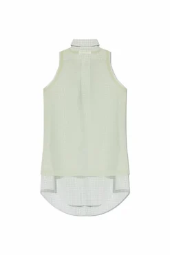 Maison Margiela ZIELONY Top bez rękawów