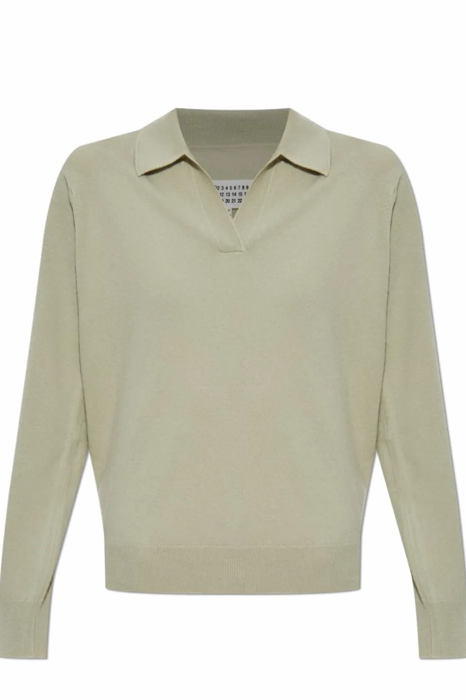 Maison Margiela ZIELONY Wełniany sweter
